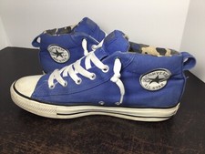 Converse Chuck Taylor All Star High Tops Padded Collar Tongue Men's 9 Blue Camo