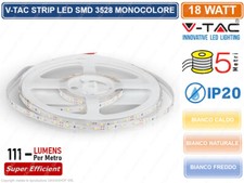 V-TAC STRISCIA LED 3528 MONOCOLORE 60LED/METRO BOBINA DA 5 METRI 2016 2041 2005