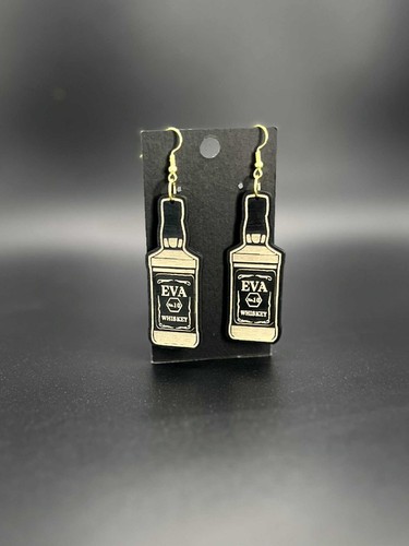 Orecchini bottiglia whisky - bottiglia,