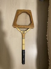 Vintage Dunlop Production Finalist Racchetta da Tennis,legno,con pressa,England