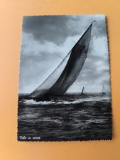VELE IN CORSA - REGATA - 8 - I - 14  CARTOLINA BIANCO E NERO VIAGGIATA