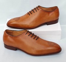 Mocassini eleganti da uomo ufficio formali in pelle marrone casual eleganti UK 10