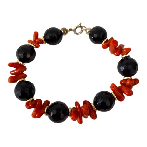 Bracciale corallo rosso - corallo, con