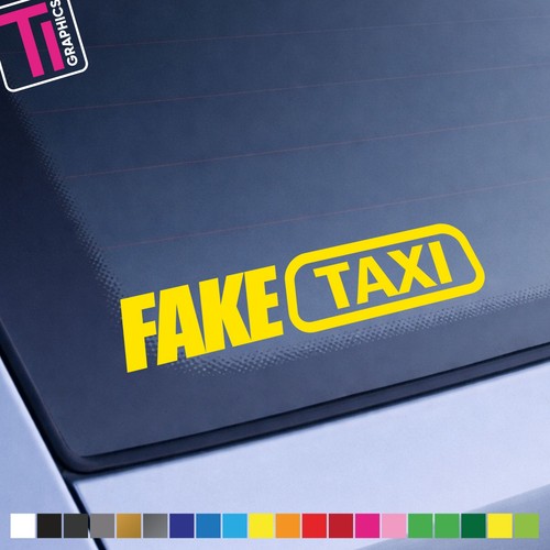 Fake taxi sticker - taxi, funny