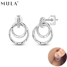 Orecchini a perno MULA cerchi irregolari originali gioielli donna argento sterling 925