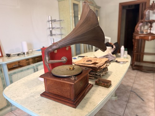 Grammofono epoca tromba - d’epoca,