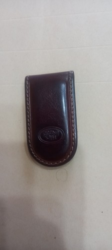 Fermasoldi marrone pelle - fermasoldi,