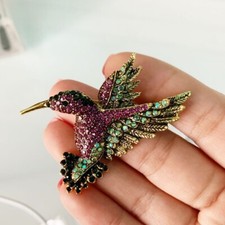 Spilla colibrì strass