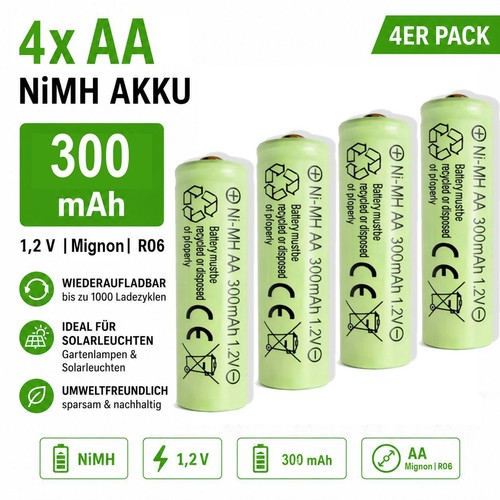 Nimh 300 mah - 4x, 1,2