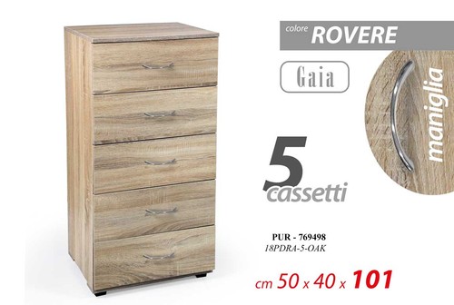 Cassettiera cassetti moderna - cassettiera, 5