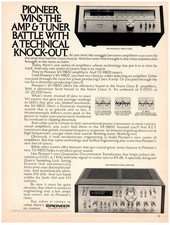 PRINT AD, 1979 Pioneer anni 70 sintonizzatore amplificatore tecnico knock-out SA-9800 TX-9800