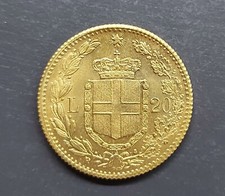 Moneta  20 lire Umberto I 1882 - ottone, non oro