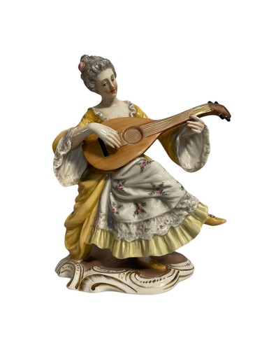 Statuina ceramica dama che - statuina,