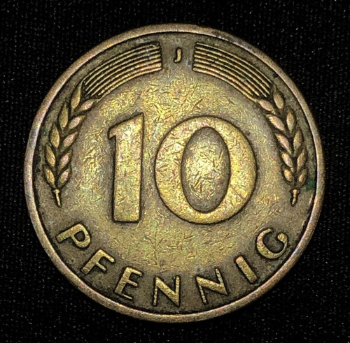 Germania pfennig 1950 - 10, pfennig,