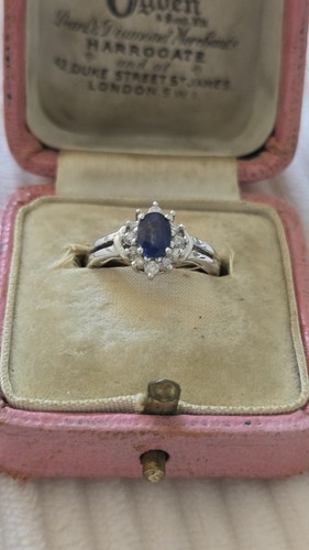 Anello zaffiro diamanti oro - anello,
