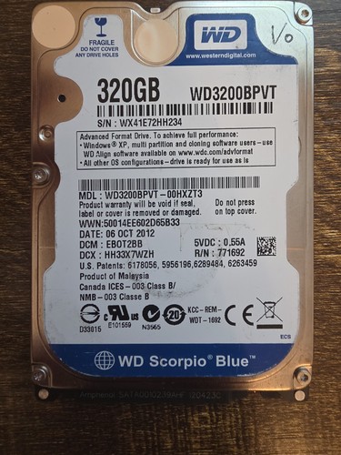 Western digital wd3200bpvt - western,
