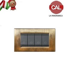 PLACCA 4P BRONZO SATINATO