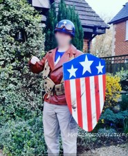 Danneggiato anni 40 Il Primo Vendicatore Capitan America Scudo Metallo Danni Replica