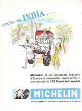 PUBBLICITA' 1952 GOMME MICHELIN OMINO BIBENDUM PNEUMATICI RISCIO' INDIA SIMLA