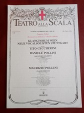 Locandina piccola Teatro Alla Scala MAURIZIO POLLINI 24 Febbraio 2014