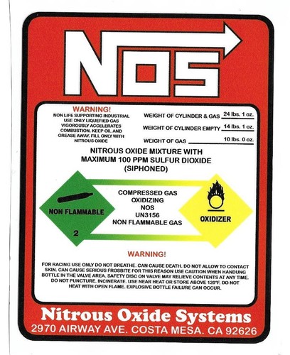 Nos nitro sticker - nitro, vinyle