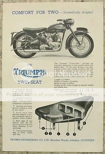 Foglietto vendita moto triumph