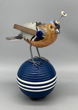 Scultura uccellino steampunk