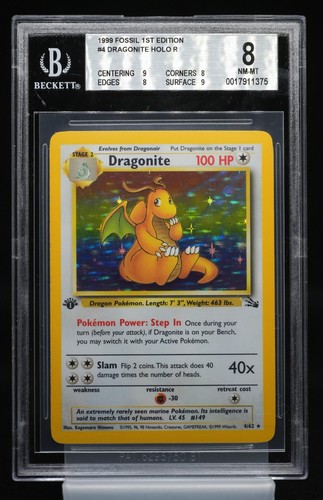 Pokemon dragonite fossil 1st - pokemon,