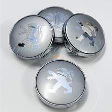4x 60mm Argento per Peugeot