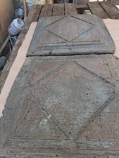 COPPIA DI  PANNELLI IN LEGNO DI NOCE  A ROMBO SECOLO XVII VEDI FOTO E DESCRIZION