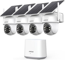 Telecamera WiFi Esterno Senza Fili Kit 4 cam Nessun Abbonamento Visione Notturna