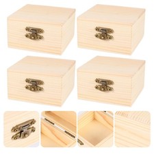  4 Pcs Scatole Porta Gioie Per Imballaggio Di Gioielli Piccola Cassa Legno