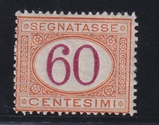 1890 ITALIA SEGNATASSE 60