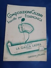 1944 _ "" LA GAZZA LADRA "" G. ROSSINI _ FISARMONICA _ CARISH S. A. MILANO