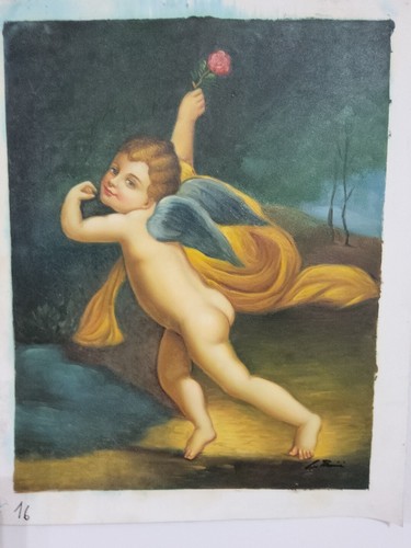Quadro angelo ritratto dipinto - angelo,