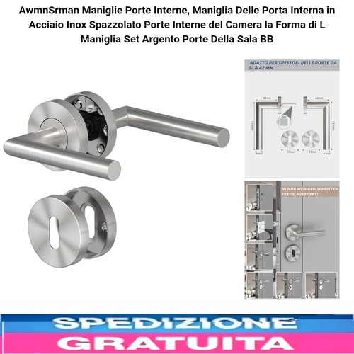 Maniglie porte interne acciaio - maniglie,