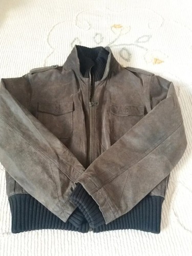 Giubbino pelle bata - pelle,