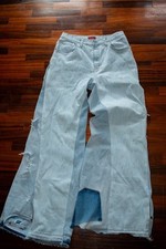 Jeans COLLUSION Baggy Loose Fit Y2k Light Blue Skater Uomo Denim Wide Leg