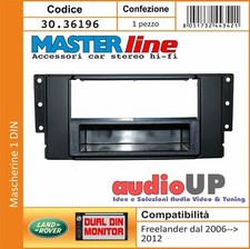 MASCHERINA AUTORADIO 1 DIN LAND ROVER FREELANDER 2006-->2012 ADATTATORE UN DIN