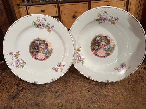 Coppia piatti ceramica - coppia, di
