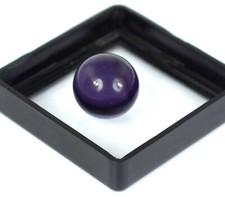 Ametista viola rotonda 1 pezzo creata in laboratorio 16 ct. + sfera di pietre...