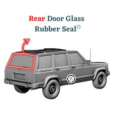 Guarnizione in gomma per vetro porta posteriore Jeep Cherokee XJ (1984-1996).