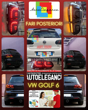 FARI POSTERIORI ADATTI PER VW GOLF 6 VI 2008-2012 FULL LED DINAMICI LOOK SCURI