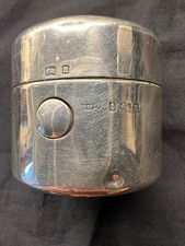 Raro Antico Calamaio H.W.L. Punzonato di Inghilterra Argento Sterling,Primi 900