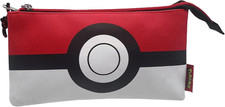 Pokeball, Astuccio Tripla, Portatotti, 5 Scomparti Materiale Scuola, Astuccio Po