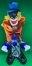 Statuina pagliaccio clown vetro veneziano Murano vintage soffiato a mano 22cm