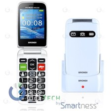 BRONDI AMICO FAVOLOSO CELLULARE SENIOR GSM QUADRI BAND BIANCO METAL