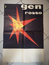 D19 manifesto GEN ROSSO ANNI 60/70 PUBBLICITà MUSICA GRUPPO MUSICALE