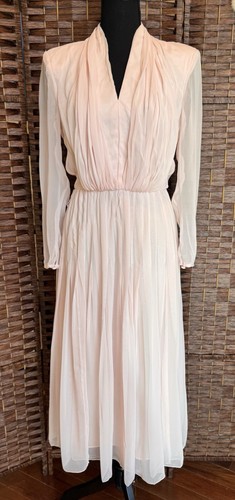Abito plissettato chiffon - , rosa