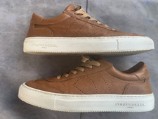 Scarpe Sneakers Uomo Philippe Model Paris In Pelle Cognac 43